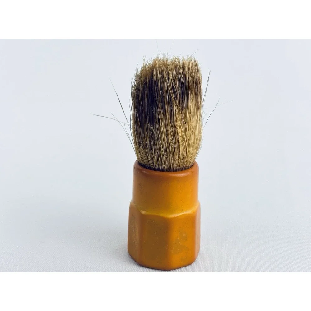 Vintage Stanley Butterscotch Bakelite Barber SHAVING BRUSH